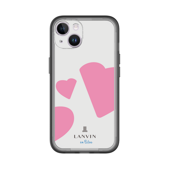 スリムプロテクションプレミアムケース［ LANVIN en Bleu Hearts Pink - ランバン ハート ピンク ］