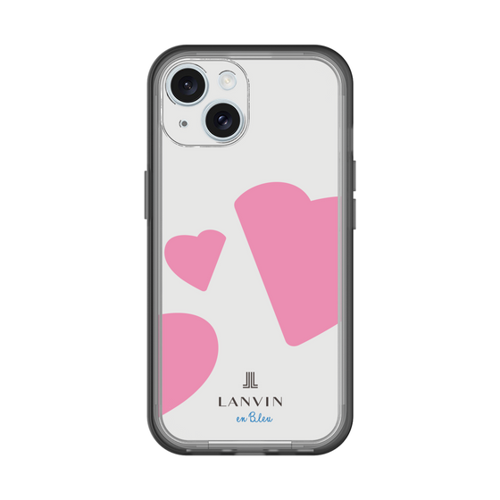 スリムプロテクションプレミアムケース［ LANVIN en Bleu Hearts Pink - ランバン ハート ピンク ］