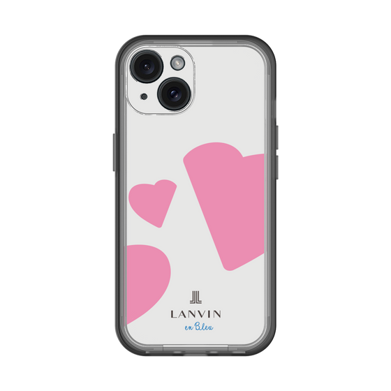 スリムプロテクションプレミアムケース［ LANVIN en Bleu Hearts Pink - ランバン ハート ピンク ］