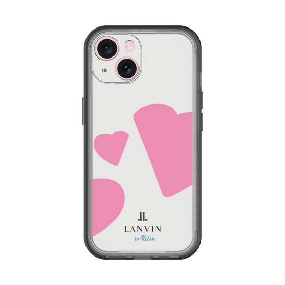 スリムプロテクションプレミアムケース［ LANVIN en Bleu Hearts Pink - ランバン ハート ピンク ］