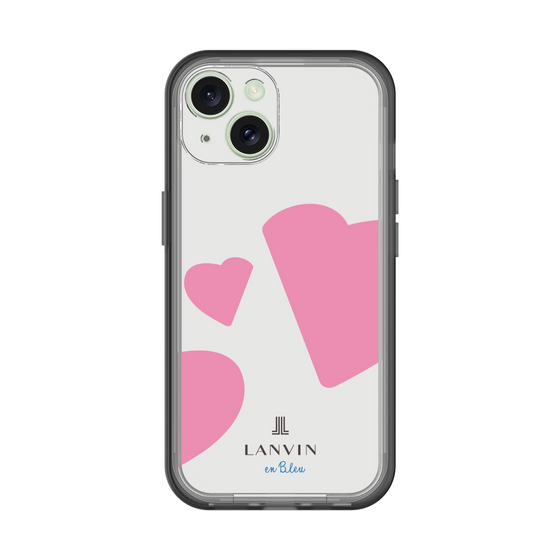 スリムプロテクションプレミアムケース［ LANVIN en Bleu Hearts Pink - ランバン ハート ピンク ］
