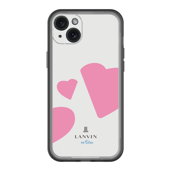 スリムプロテクションプレミアムケース［ LANVIN en Bleu Hearts Pink - ランバン ハート ピンク ］