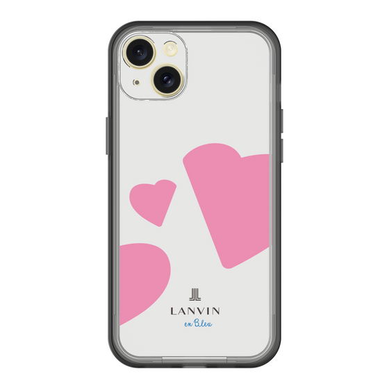 スリムプロテクションプレミアムケース［ LANVIN en Bleu Hearts Pink - ランバン ハート ピンク ］