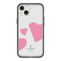 スリムプロテクションプレミアムケース［ LANVIN en Bleu Hearts Pink - ランバン ハート ピンク ］