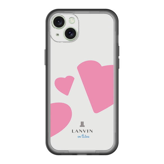 スリムプロテクションプレミアムケース［ LANVIN en Bleu Hearts Pink - ランバン ハート ピンク ］