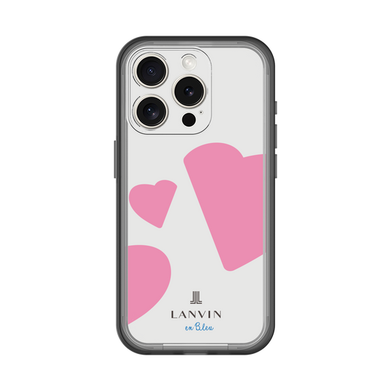 スリムプロテクションプレミアムケース［ LANVIN en Bleu Hearts Pink - ランバン ハート ピンク ］
