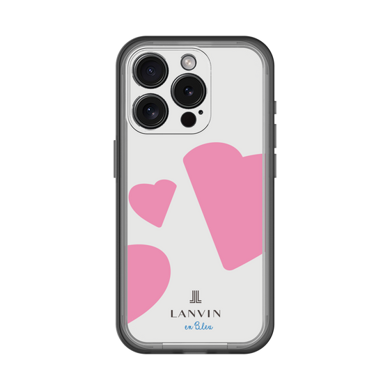 スリムプロテクションプレミアムケース［ LANVIN en Bleu Hearts Pink - ランバン ハート ピンク ］