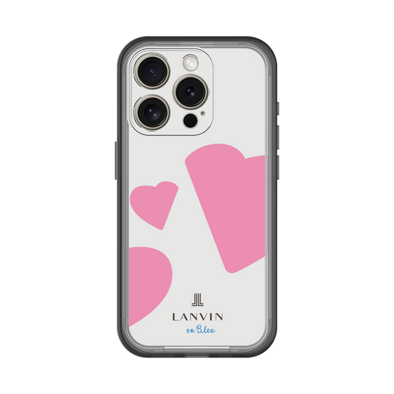スリムプロテクションプレミアムケース［ LANVIN en Bleu Hearts Pink - ランバン ハート ピンク ］