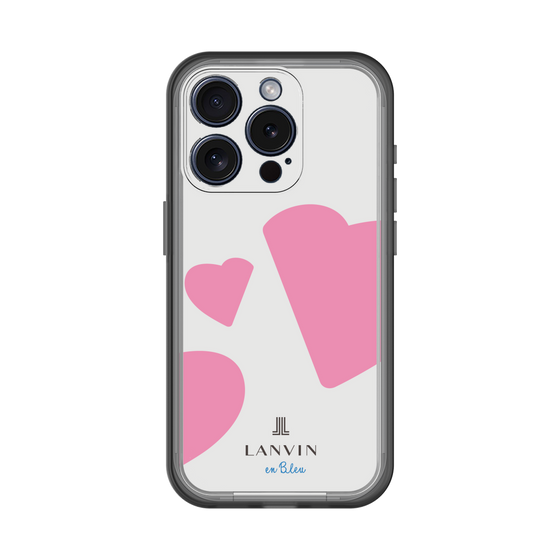 スリムプロテクションプレミアムケース［ LANVIN en Bleu Hearts Pink - ランバン ハート ピンク ］