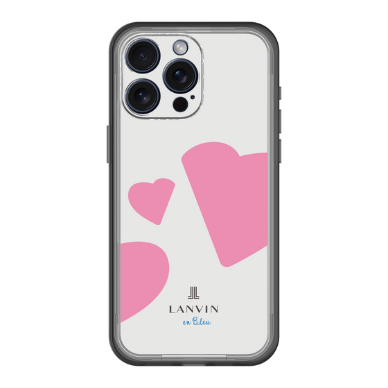 スリムプロテクションプレミアムケース［ LANVIN en Bleu Hearts Pink - ランバン ハート ピンク ］