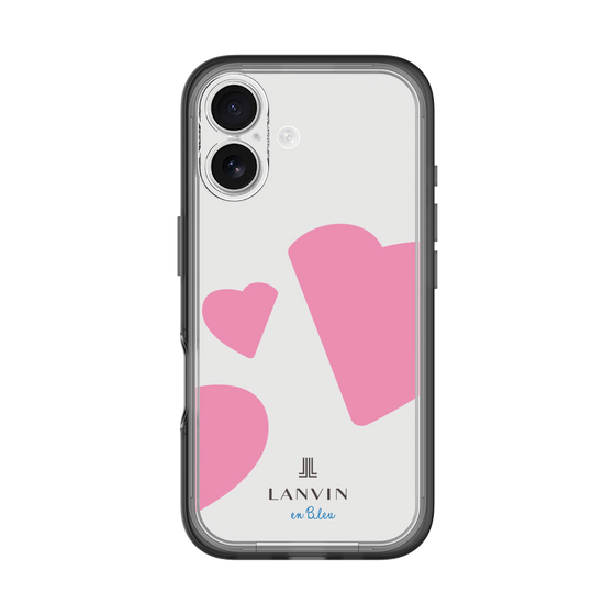 スリムプロテクションプレミアムケース［ LANVIN en Bleu Hearts Pink - ランバン ハート ピンク ］