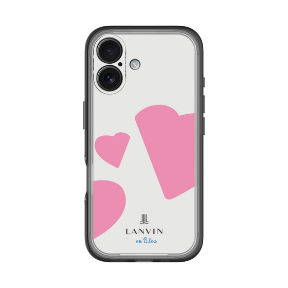 スリムプロテクションプレミアムケース［ LANVIN en Bleu Hearts Pink - ランバン ハート ピンク ］