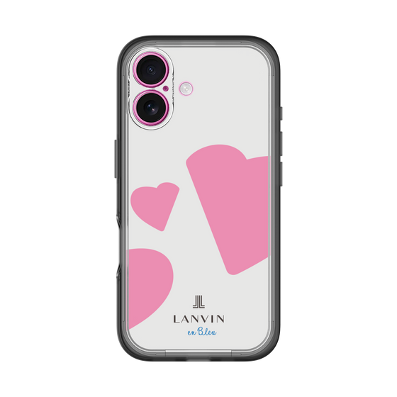 スリムプロテクションプレミアムケース［ LANVIN en Bleu Hearts Pink - ランバン ハート ピンク ］