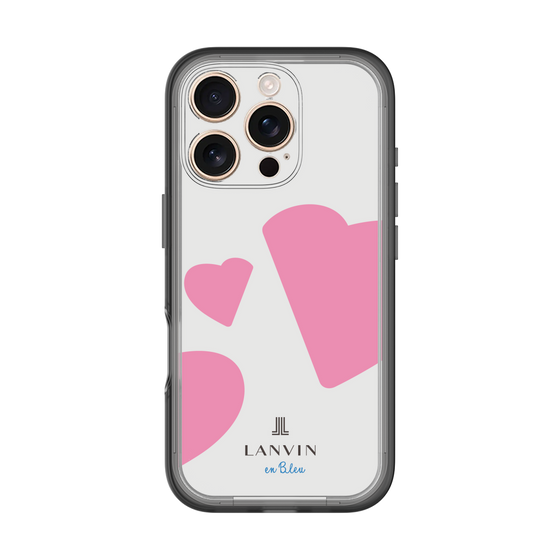 スリムプロテクションプレミアムケース［ LANVIN en Bleu Hearts Pink - ランバン ハート ピンク ］