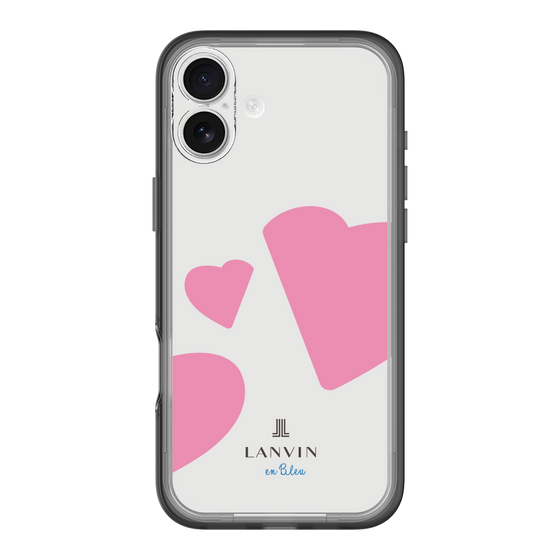 スリムプロテクションプレミアムケース［ LANVIN en Bleu Hearts Pink - ランバン ハート ピンク ］