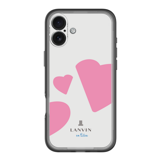 スリムプロテクションプレミアムケース［ LANVIN en Bleu Hearts Pink - ランバン ハート ピンク ］