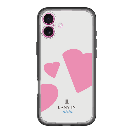 スリムプロテクションプレミアムケース［ LANVIN en Bleu Hearts Pink - ランバン ハート ピンク ］