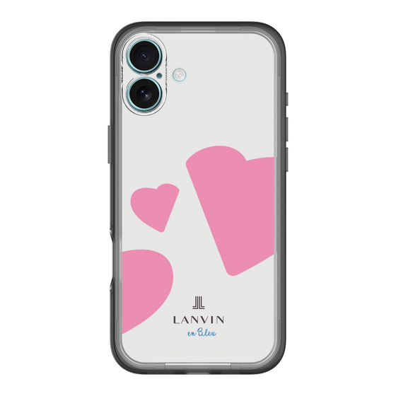 スリムプロテクションプレミアムケース［ LANVIN en Bleu Hearts Pink - ランバン ハート ピンク ］