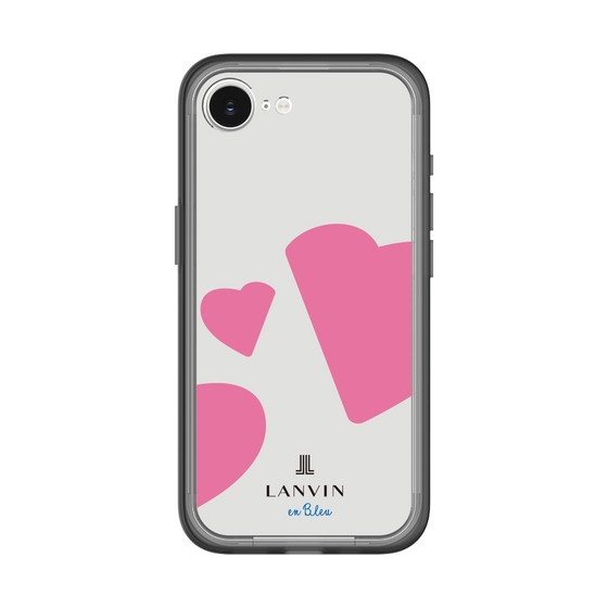 スリムプロテクションプレミアムケース［ LANVIN en Bleu Hearts Pink - ランバン ハート ピンク ］