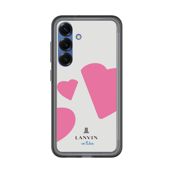 スリムプロテクションプレミアムケース［ LANVIN en Bleu Hearts Pink - ランバン ハート ピンク ］