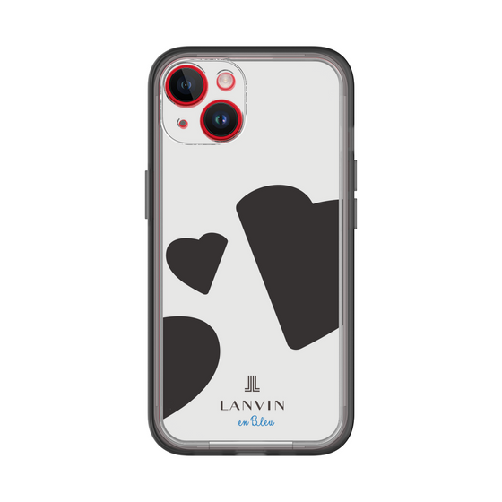 スリムプロテクションプレミアムケース［ LANVIN en Bleu Hearts Black - ランバン ハート ブラック ］
