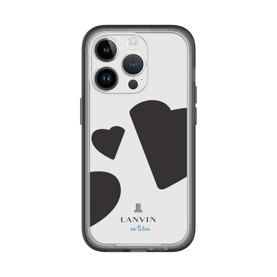 スリムプロテクションプレミアムケース［ LANVIN en Bleu Hearts Black - ランバン ハート ブラック ］