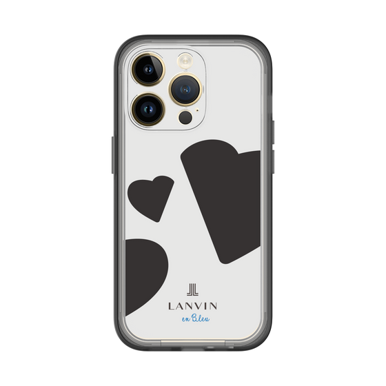 スリムプロテクションプレミアムケース［ LANVIN en Bleu Hearts Black - ランバン ハート ブラック ］