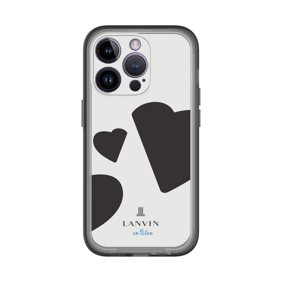 スリムプロテクションプレミアムケース［ LANVIN en Bleu Hearts Black - ランバン ハート ブラック ］