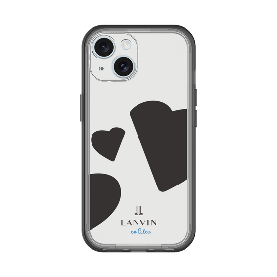 スリムプロテクションプレミアムケース［ LANVIN en Bleu Hearts Black - ランバン ハート ブラック ］