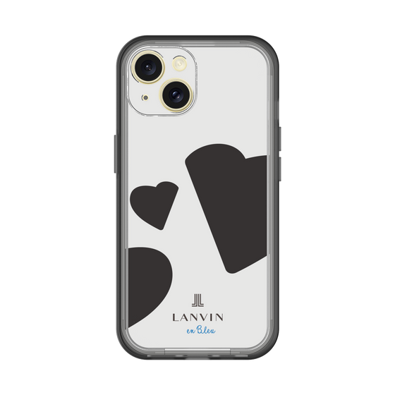 スリムプロテクションプレミアムケース［ LANVIN en Bleu Hearts Black - ランバン ハート ブラック ］
