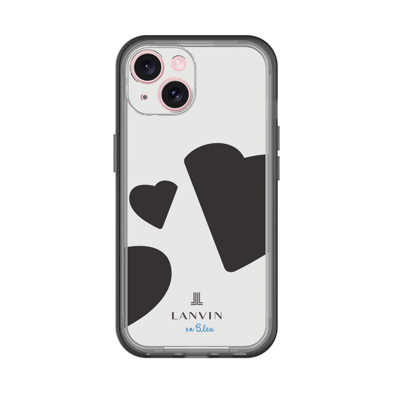 スリムプロテクションプレミアムケース［ LANVIN en Bleu Hearts Black - ランバン ハート ブラック ］