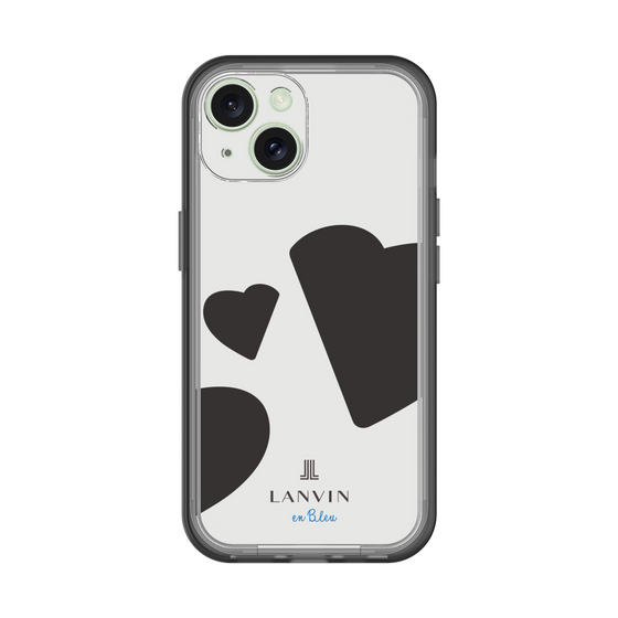 スリムプロテクションプレミアムケース［ LANVIN en Bleu Hearts Black - ランバン ハート ブラック ］
