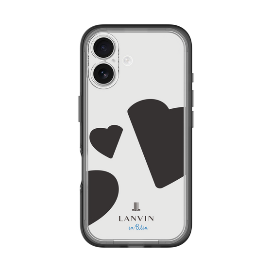スリムプロテクションプレミアムケース［ LANVIN en Bleu Hearts Black - ランバン ハート ブラック ］