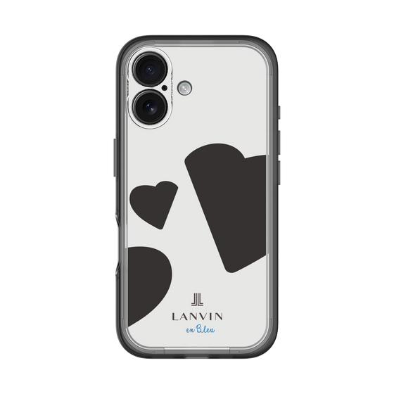 スリムプロテクションプレミアムケース［ LANVIN en Bleu Hearts Black - ランバン ハート ブラック ］