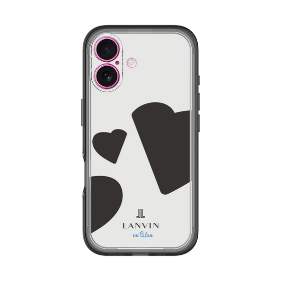 スリムプロテクションプレミアムケース［ LANVIN en Bleu Hearts Black - ランバン ハート ブラック ］