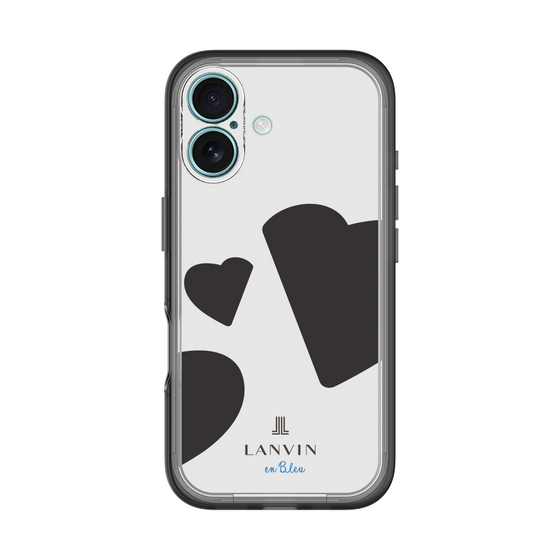 スリムプロテクションプレミアムケース［ LANVIN en Bleu Hearts Black - ランバン ハート ブラック ］
