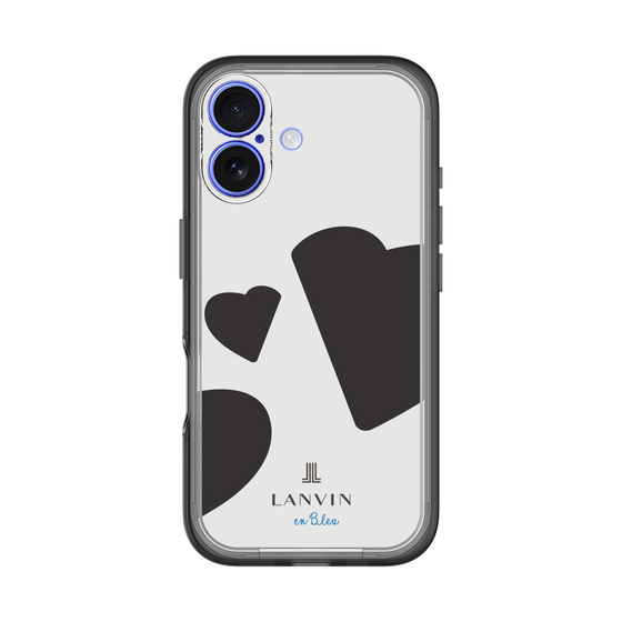 スリムプロテクションプレミアムケース［ LANVIN en Bleu Hearts Black - ランバン ハート ブラック ］