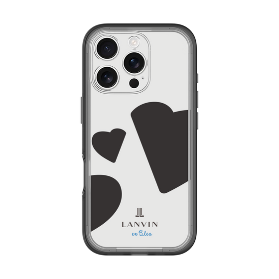 スリムプロテクションプレミアムケース［ LANVIN en Bleu Hearts Black - ランバン ハート ブラック ］