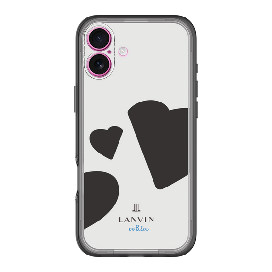 スリムプロテクションプレミアムケース［ LANVIN en Bleu Hearts Black - ランバン ハート ブラック ］