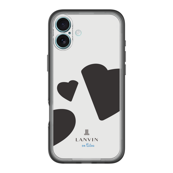 スリムプロテクションプレミアムケース［ LANVIN en Bleu Hearts Black - ランバン ハート ブラック ］
