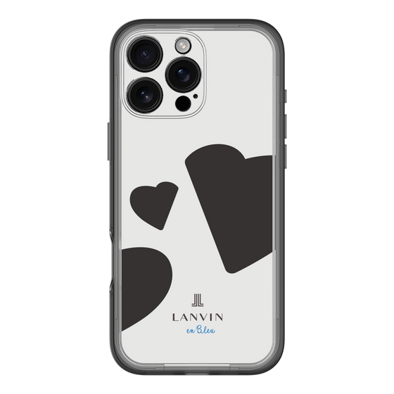 スリムプロテクションプレミアムケース［ LANVIN en Bleu Hearts Black - ランバン ハート ブラック ］