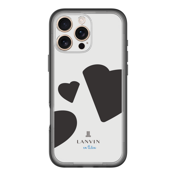 スリムプロテクションプレミアムケース［ LANVIN en Bleu Hearts Black - ランバン ハート ブラック ］