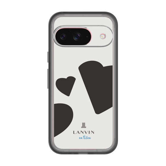 スリムプロテクションプレミアムケース［ LANVIN en Bleu Hearts Black - ランバン ハート ブラック ］
