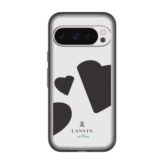 スリムプロテクションプレミアムケース［ LANVIN en Bleu Hearts Black - ランバン ハート ブラック ］