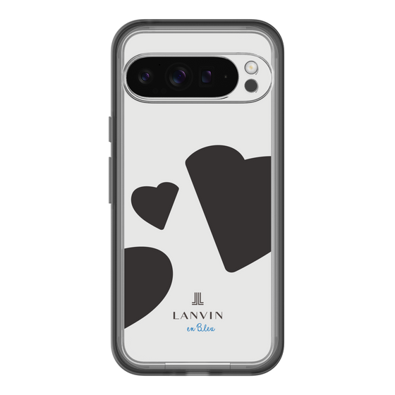 スリムプロテクションプレミアムケース［ LANVIN en Bleu Hearts Black - ランバン ハート ブラック ］