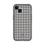 スリムプロテクションプレミアムケース［ Houndstooth Pattern Black with LANVIN en Bleu logo- ランバン 千鳥格子柄 ブラック ］