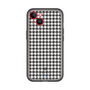 スリムプロテクションプレミアムケース［ Houndstooth Pattern Black with LANVIN en Bleu logo- ランバン 千鳥格子柄 ブラック ］