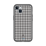 スリムプロテクションプレミアムケース［ Houndstooth Pattern Black with LANVIN en Bleu logo- ランバン 千鳥格子柄 ブラック ］