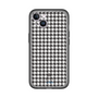 スリムプロテクションプレミアムケース［ Houndstooth Pattern Black with LANVIN en Bleu logo- ランバン 千鳥格子柄 ブラック ］