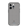 スリムプロテクションプレミアムケース［ Houndstooth Pattern Black with LANVIN en Bleu logo- ランバン 千鳥格子柄 ブラック ］